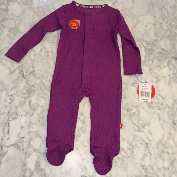 Magnetic Me Other - NWT MAGNETIC ME WAFFLE ELDERBERRY FOOTIE 6/9M